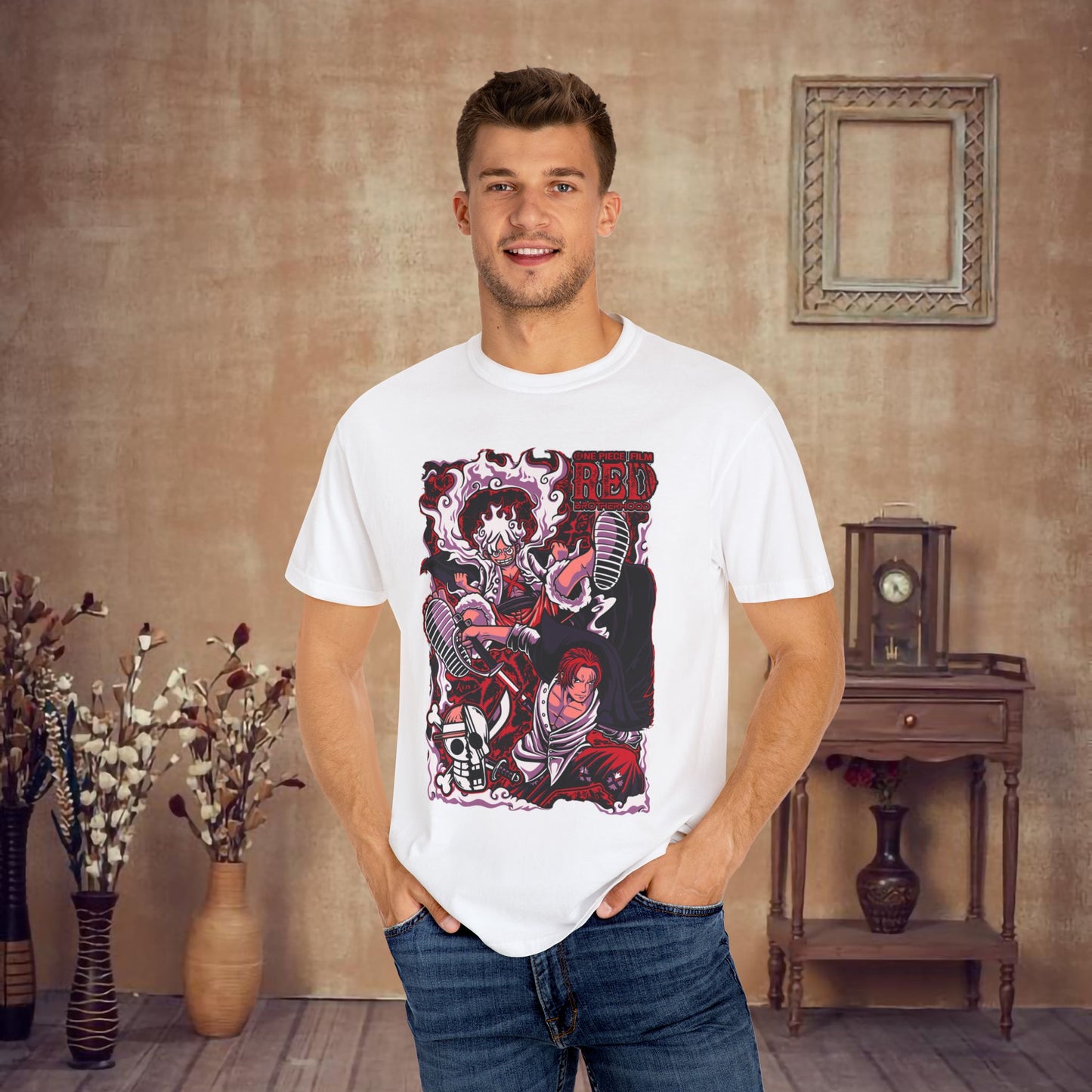 "One Piece" Monkey D Luffy X Shanks Film Red Edition T-shirt