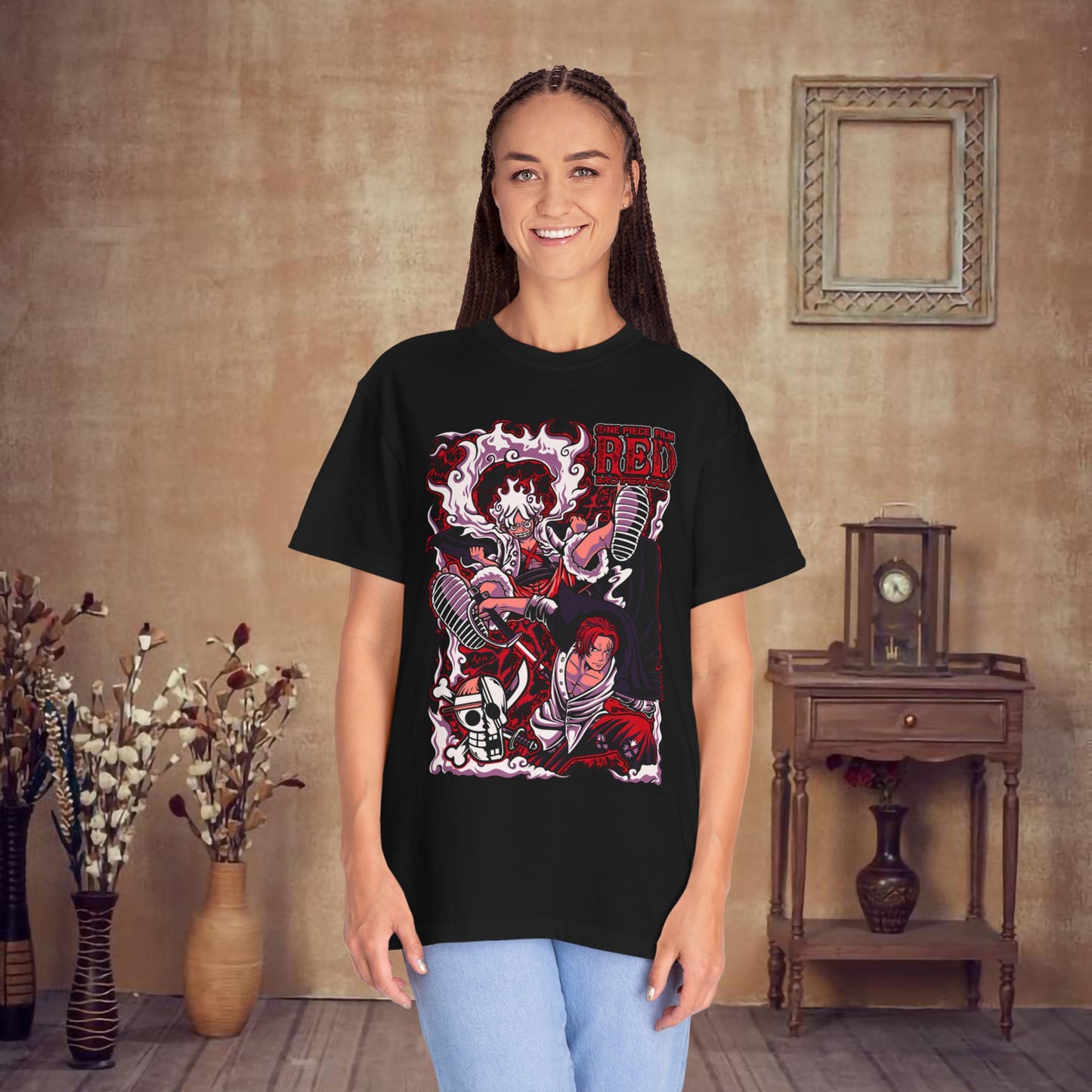 "One Piece" Monkey D Luffy X Shanks Film Red Edition T-shirt