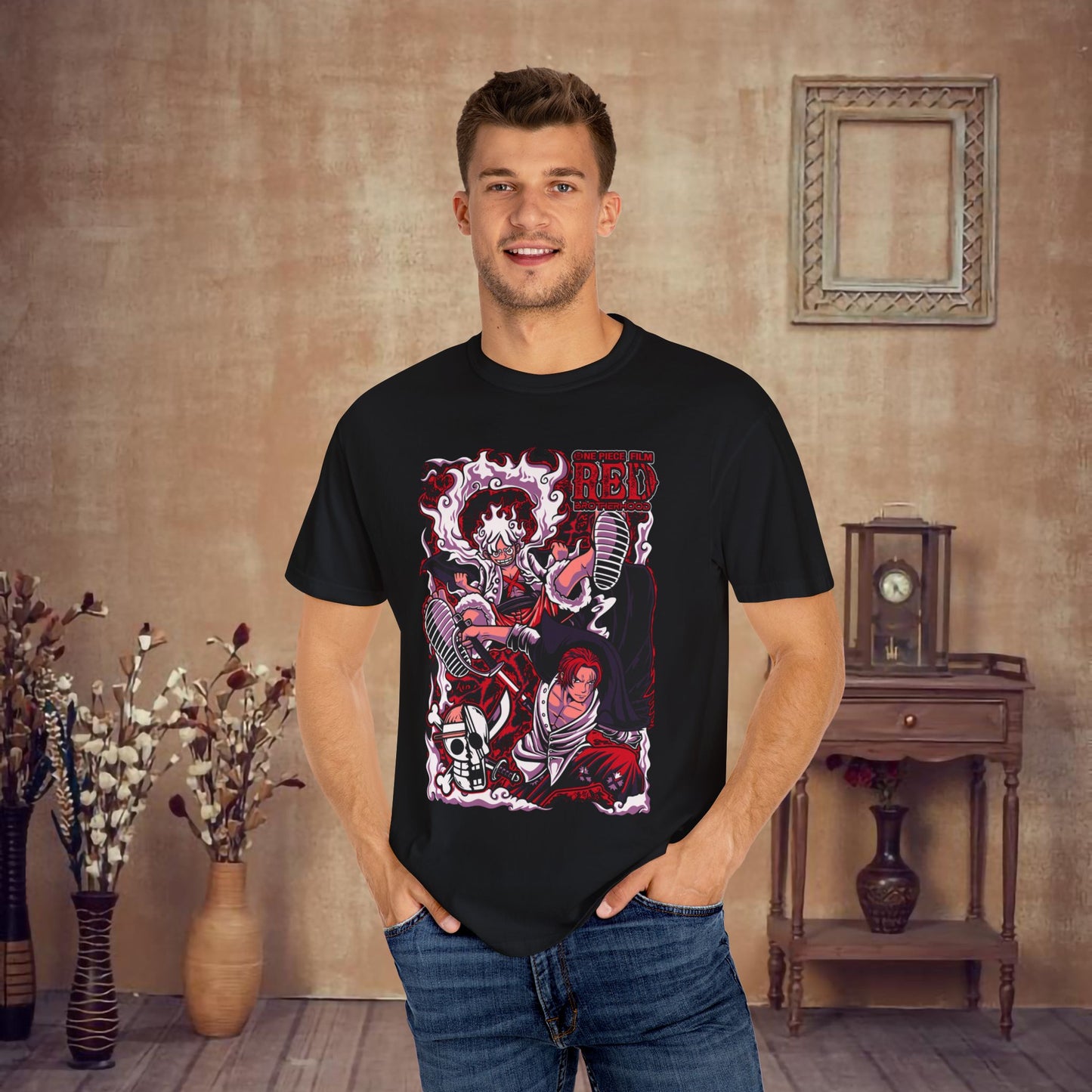 "One Piece" Monkey D Luffy X Shanks Film Red Edition T-shirt