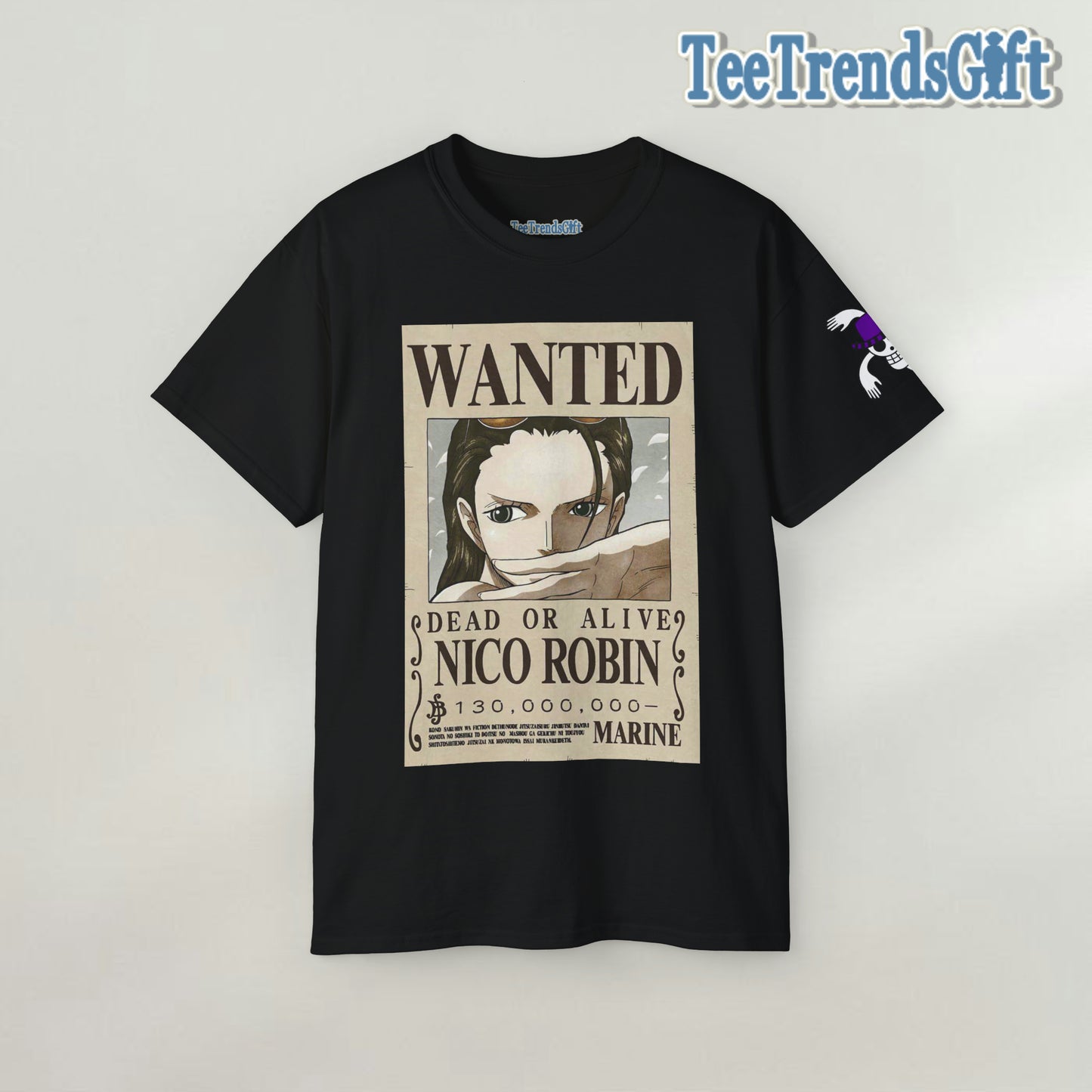 "One Piece" Nico Robin Wanted Poster T-shirt