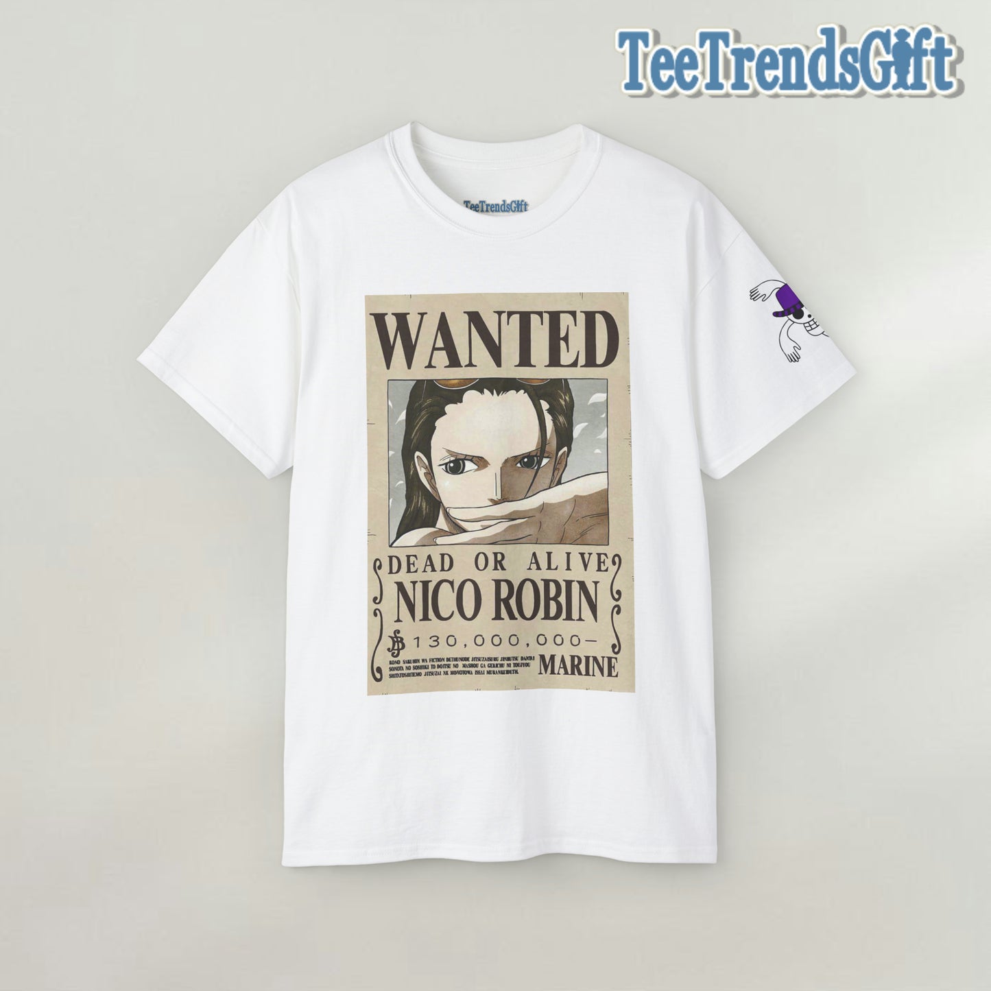 "One Piece" Nico Robin Wanted Poster T-shirt