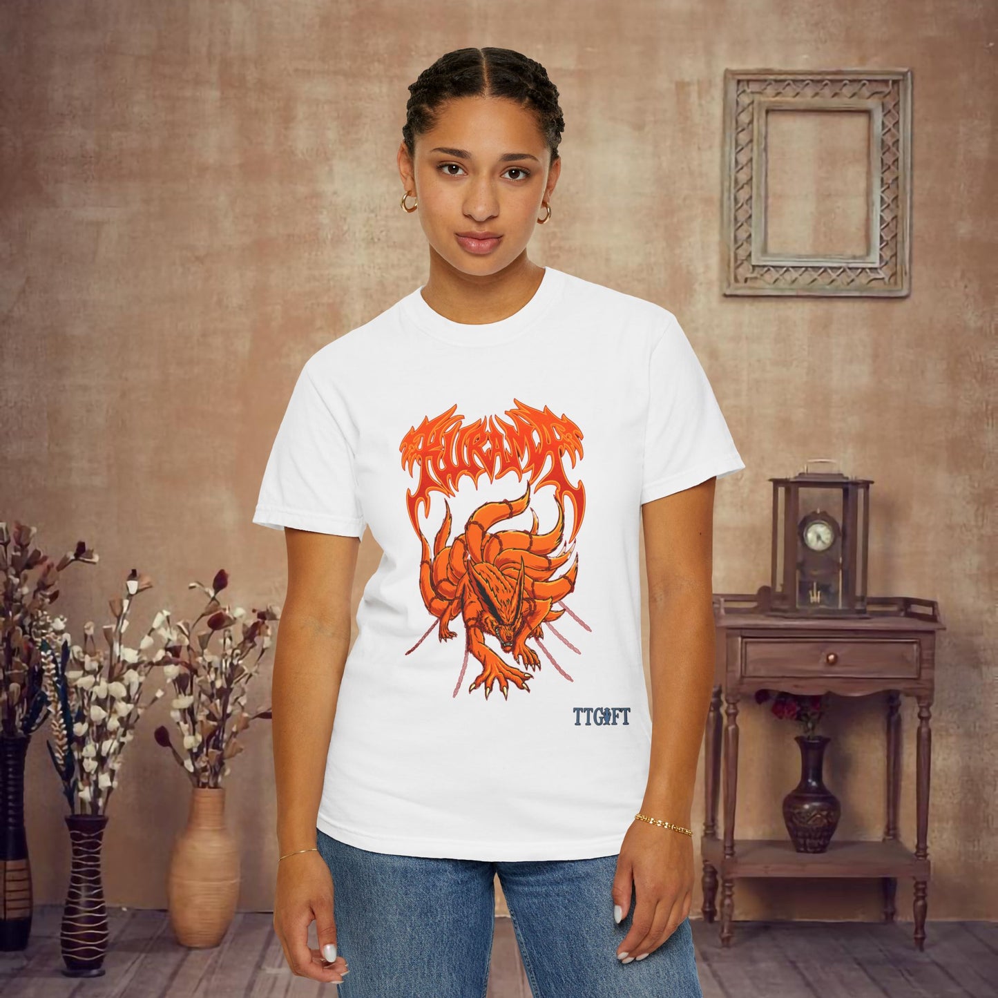 "Naruto" Kurama Rage X Kushina Chain T-shirt