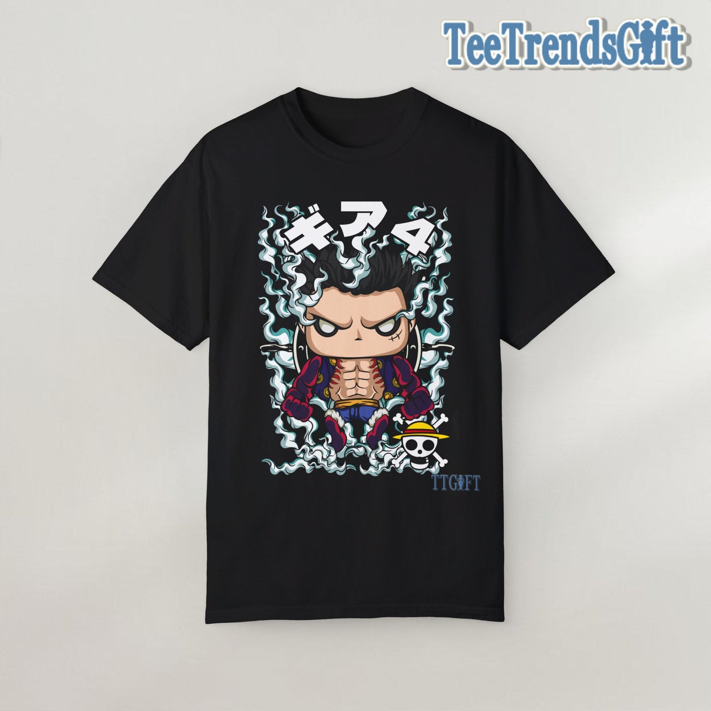 "One Piece" Monkey D Luffy X Bounce Man Chibi Edition T-shirt