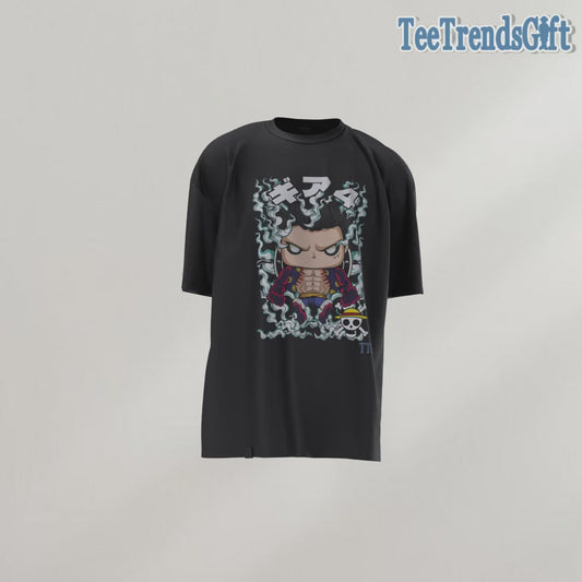 "One Piece" Monkey D Luffy X Bounce Man Chibi Edition T-shirt